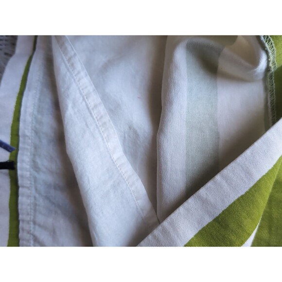 Boden Women's 4R Green White Floral Applique Striped Skirt Above Knee Cotton - Picture 7 of 10